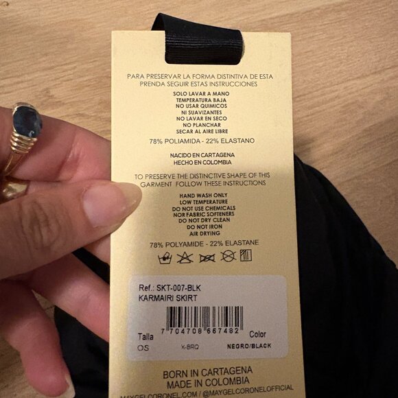 NWT Maygel Coronel Karmairi Maxi Skirt Black One Size - Picture 6 of 7